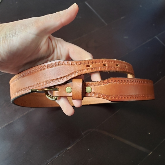 70's Circle Y of Yoakum Texas Leather Cowboy Belt - Picture 6 of 6